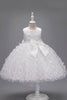 Load image into Gallery viewer, Champagne Princess Butterfly Tulle Girls&#39; Dress With Bow