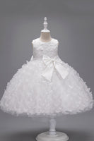 Load image into Gallery viewer, Champagne Princess Butterfly Tulle Girls&#39; Dress With Bow