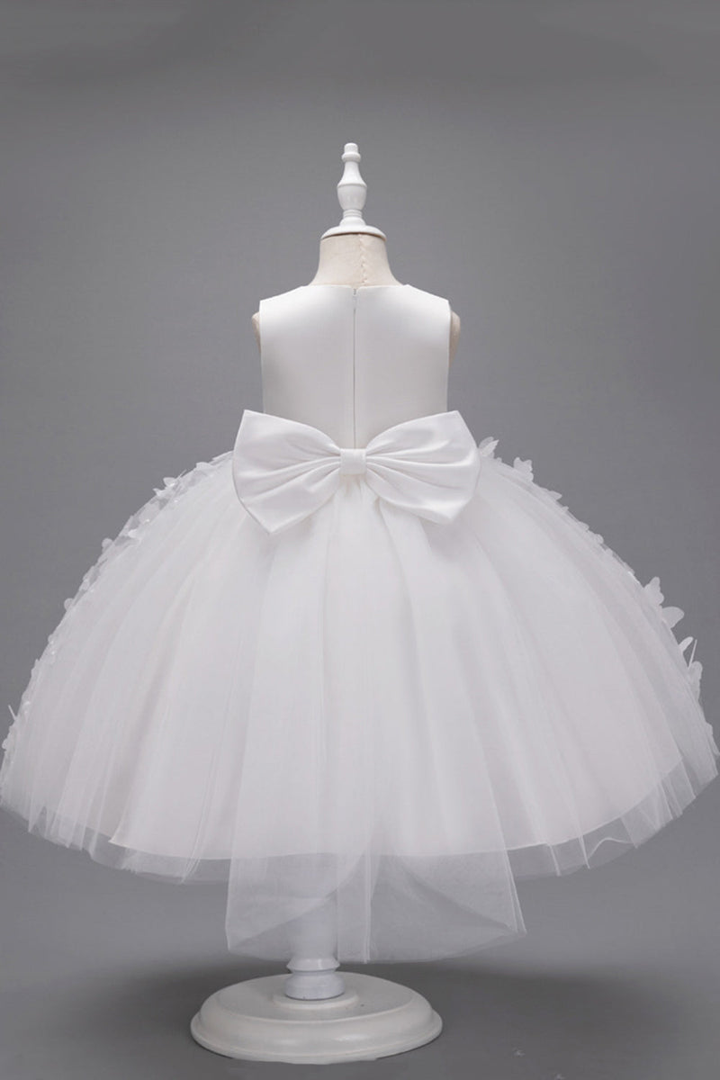 Load image into Gallery viewer, Champagne Princess Butterfly Tulle Girls&#39; Dress With Bow