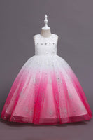 Load image into Gallery viewer, Purple Glitter Sleeveless Long Girls&#39; Dress