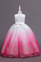 Load image into Gallery viewer, Purple Glitter Sleeveless Long Girls&#39; Dress