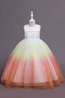 Load image into Gallery viewer, Purple Glitter Sleeveless Long Girls&#39; Dress