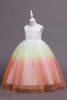 Load image into Gallery viewer, Purple Glitter Sleeveless Long Girls&#39; Dress