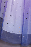 Load image into Gallery viewer, Purple Glitter Sleeveless Long Girls&#39; Dress