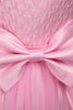 Load image into Gallery viewer, Blue Round Neck Tulle Long Girls&#39; Dress