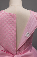 Load image into Gallery viewer, Blue Round Neck Tulle Long Girls&#39; Dress