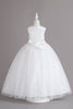 Load image into Gallery viewer, Burgundy Glitter Sleeveless Long Girls&#39; Dress