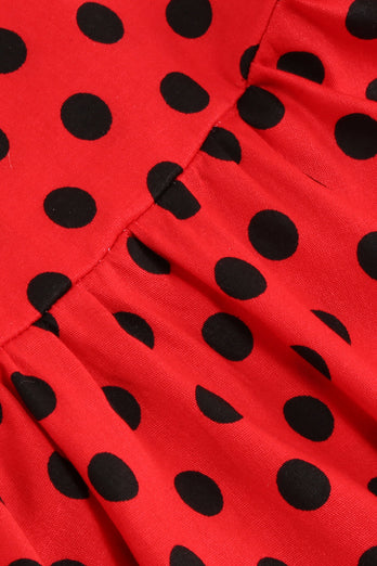 Halter Polka Dot Red Vintage Girls Dress