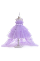 Load image into Gallery viewer, A Line Removable Hot Pink Girl&#39;s Party Dress