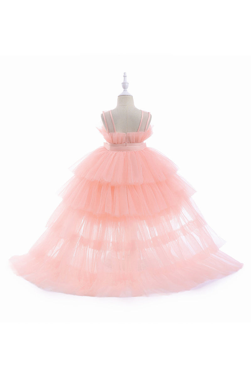 Load image into Gallery viewer, A Line Removable Hot Pink Girl&#39;s Party Dress