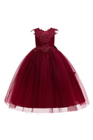 Load image into Gallery viewer, White Weeding Flower Girl Dress with Bow