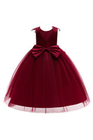 Load image into Gallery viewer, White Weeding Flower Girl Dress with Bow