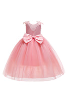 Load image into Gallery viewer, White Weeding Flower Girl Dress with Bow