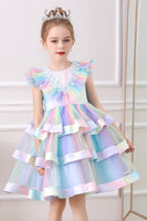 Load image into Gallery viewer, Rainbow Tulle Layered Girl&#39;s Party Dress