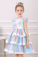 Load image into Gallery viewer, Rainbow Tulle Layered Girl&#39;s Party Dress