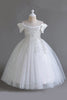 Load image into Gallery viewer, Pink Off the Shoulder A Line Flower Girl Dress with Bow