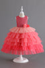 Load image into Gallery viewer, Royal Blue Sleeveless A Line Girls Dresses With 3D Flowers