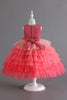 Load image into Gallery viewer, Royal Blue Sleeveless A Line Girls Dresses With 3D Flowers