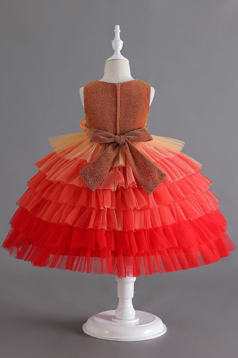 Load image into Gallery viewer, Royal Blue Sleeveless A Line Girls Dresses With 3D Flowers