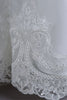 Load image into Gallery viewer, White Sequins Lace A Line Girls Dresses With Bow