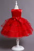 Load image into Gallery viewer, Pink A Line Appliques Sleeveless Round Neck Girls Dresses