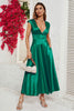 Load image into Gallery viewer, Red Deep V-neck Cap Sleeves Party Dress