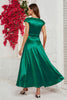 Load image into Gallery viewer, Red Deep V-neck Cap Sleeves Party Dress