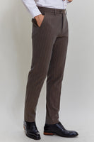 Load image into Gallery viewer, Coffee Pinstripe 3 Piece Men&#39;s Party Suits