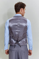 Load image into Gallery viewer, Grey Men&#39;s 3 Piece Notched Lapel Prom Suits