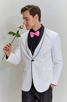 Load image into Gallery viewer, White Men&#39;s 3 Piece Shawl Lapel Prom Suits