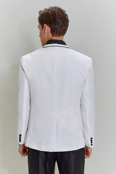 White Men's 3 Piece Shawl Lapel Prom Suits