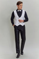 Load image into Gallery viewer, White Men&#39;s 3 Piece Shawl Lapel Prom Suits