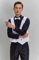 Load image into Gallery viewer, White Men&#39;s 3 Piece Shawl Lapel Prom Suits