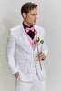 Load image into Gallery viewer, White Jacquard Satin 2 Piece Shawl Lapel Men&#39;s Prom Suits