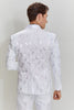 Load image into Gallery viewer, White Jacquard Satin 2 Piece Shawl Lapel Men&#39;s Prom Suits