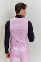 Load image into Gallery viewer, Pink Jacquard Satin Shawl Lapel 3 Piece Men&#39;s Prom Suits
