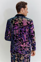 Load image into Gallery viewer, Sparkly Purple Sequins Shawl Lapel Men Two-Piece Suit