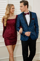 Load image into Gallery viewer, Royal Blue Shawl Lapel 2 Piece Slim fit Men&#39;s Suit