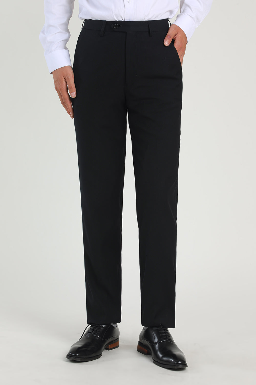 Navy High Waisted Suit Pants Mens for Wedding