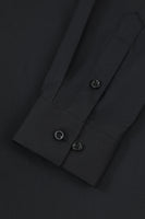 Load image into Gallery viewer, Men&#39;s Black Solid Long Sleeves Suit Shirt