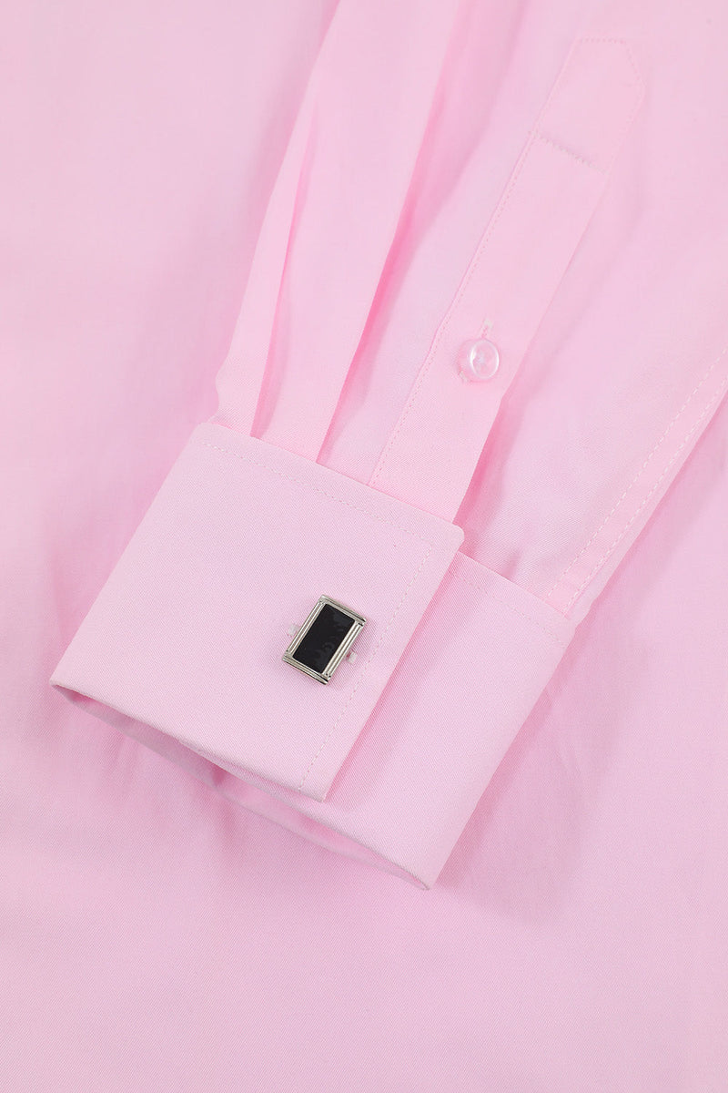 Load image into Gallery viewer, Pink Men&#39;s Solid Long Sleeves Collar Dress Suit