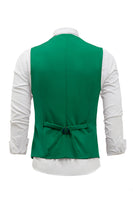 Load image into Gallery viewer, Green Single Breasted Shawl Lapel Men&#39;s Suit Vest