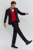 Load image into Gallery viewer, Black Notched Lapel Single Breasted Blazer