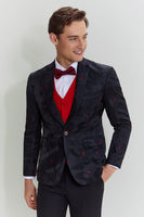 Load image into Gallery viewer, Black Notched Lapel Single Breasted Blazer