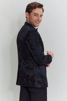 Load image into Gallery viewer, Black Notched Lapel Single Breasted Blazer