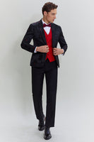 Load image into Gallery viewer, Black Notched Lapel Single Breasted Blazer