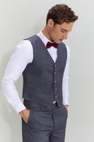 Load image into Gallery viewer, Men&#39;s 3 Piece Pinstripe Grey Suit