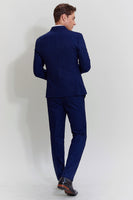 Load image into Gallery viewer, Navy Men&#39;s 3 Piece Pinstripe Single Breasted Tuxedo