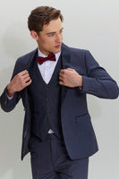 Load image into Gallery viewer, Men&#39;s Grey 3 Piece One Button Tuxedo