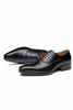 Load image into Gallery viewer, Black Men&#39;s Leather Slip-On Formal Shoes